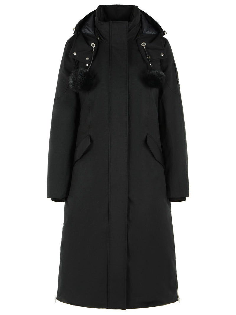 Moose Knuckles Moose Knuckles 'ORIGINAL Stirling' Long Parka In Black Cotton Blend - World Class Fashion