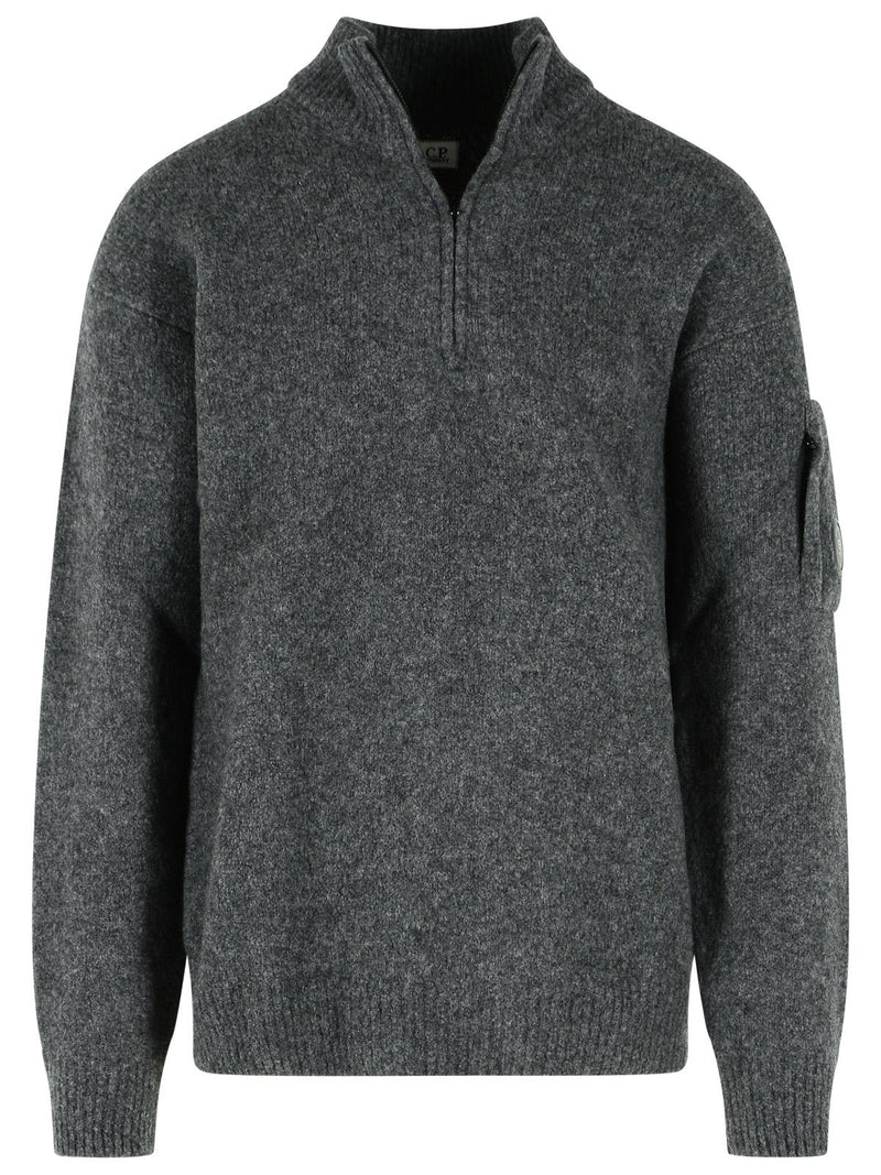 C.P. Company C.p. Company Grey Wool Blend Sweater - World Class Fashion