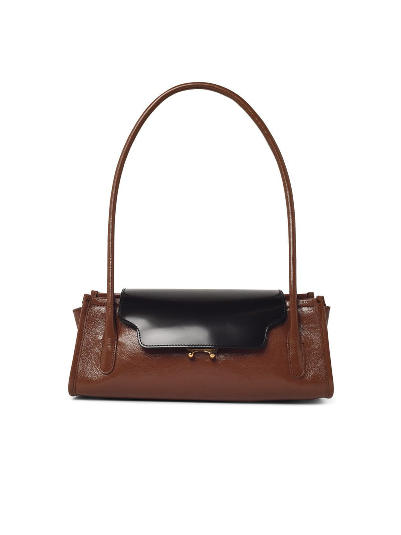 Marni Marni TRUNKETTE Brown and Black Leather Bag - World Class Fashion