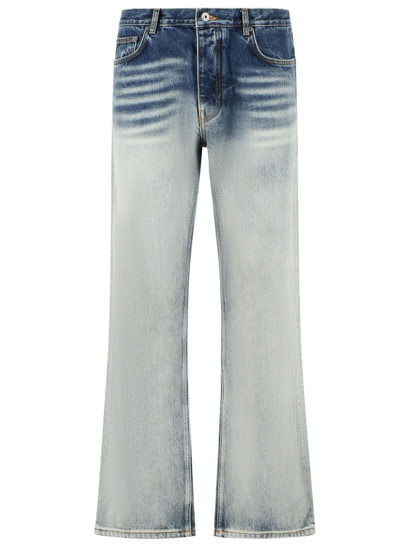 Off-white Off-white HALF Arrow Slim Relaxed Blue Jeans - World Class Fashion