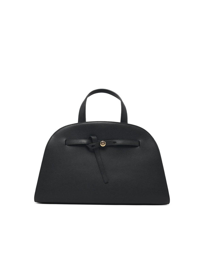 Tory Burch Tory Burch 'ROMY' Black Leather Top Case - World Class Fashion