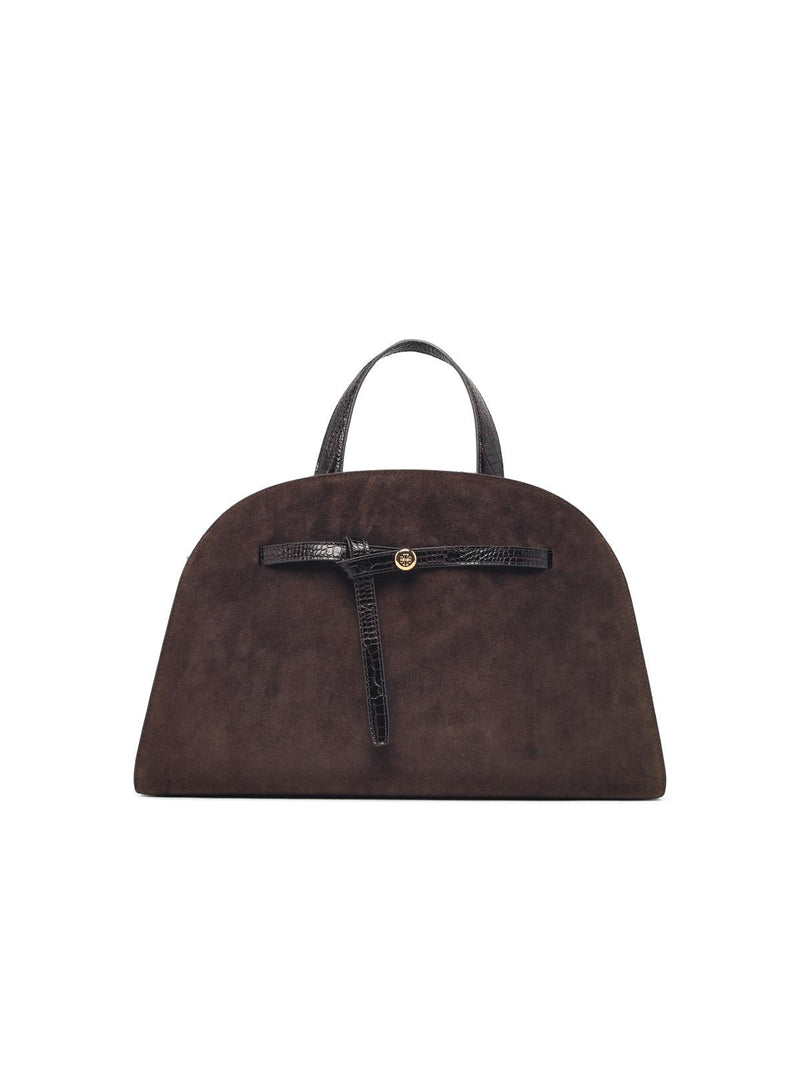 Tory Burch Tory Burch Romy Brown Suede Top Case - World Class Fashion