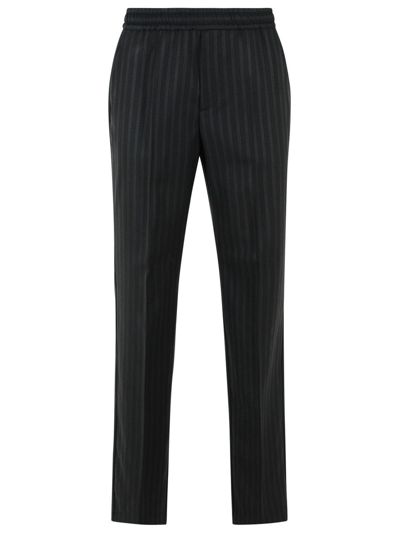Versace Versace Jacquard Wool Pants Black Men - World Class Fashion