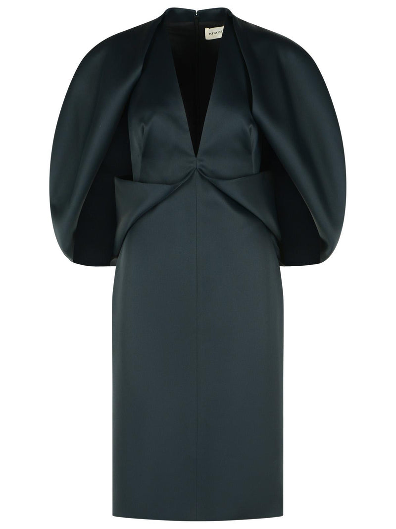Khaite Khaite Black Satin Crêpe Dress Women - World Class Fashion