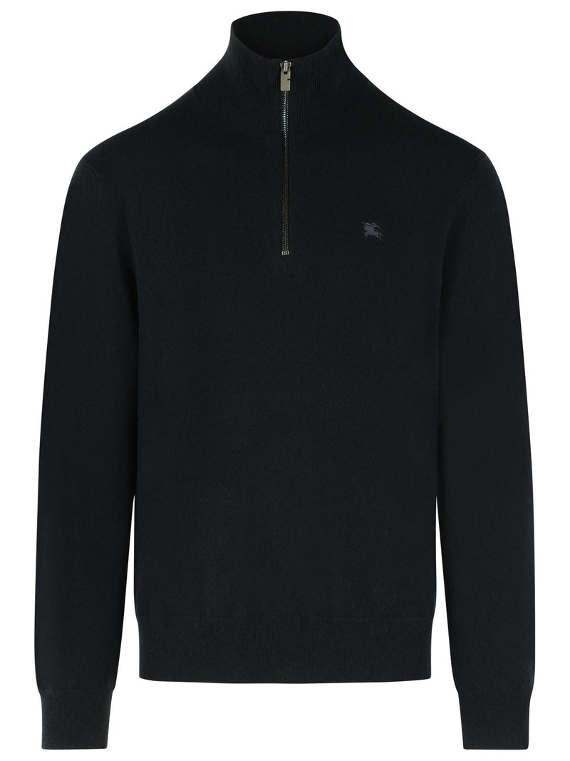 Burberry Burberry Cashmere Blend Funnel Neck Sweater Black - World Class Fashion
