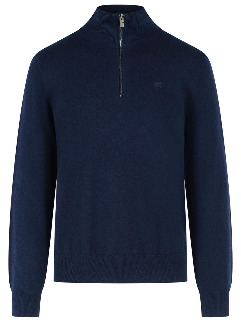 Burberry Burberry Funnel Neck Sweater Navy Cashmere Blend Men - World Class Fashion