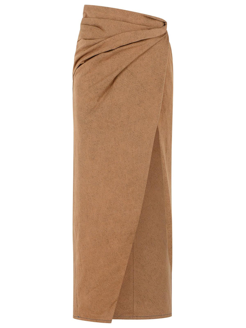 Diesel Diesel De-dasli Brown Cotton Skirt - World Class Fashion