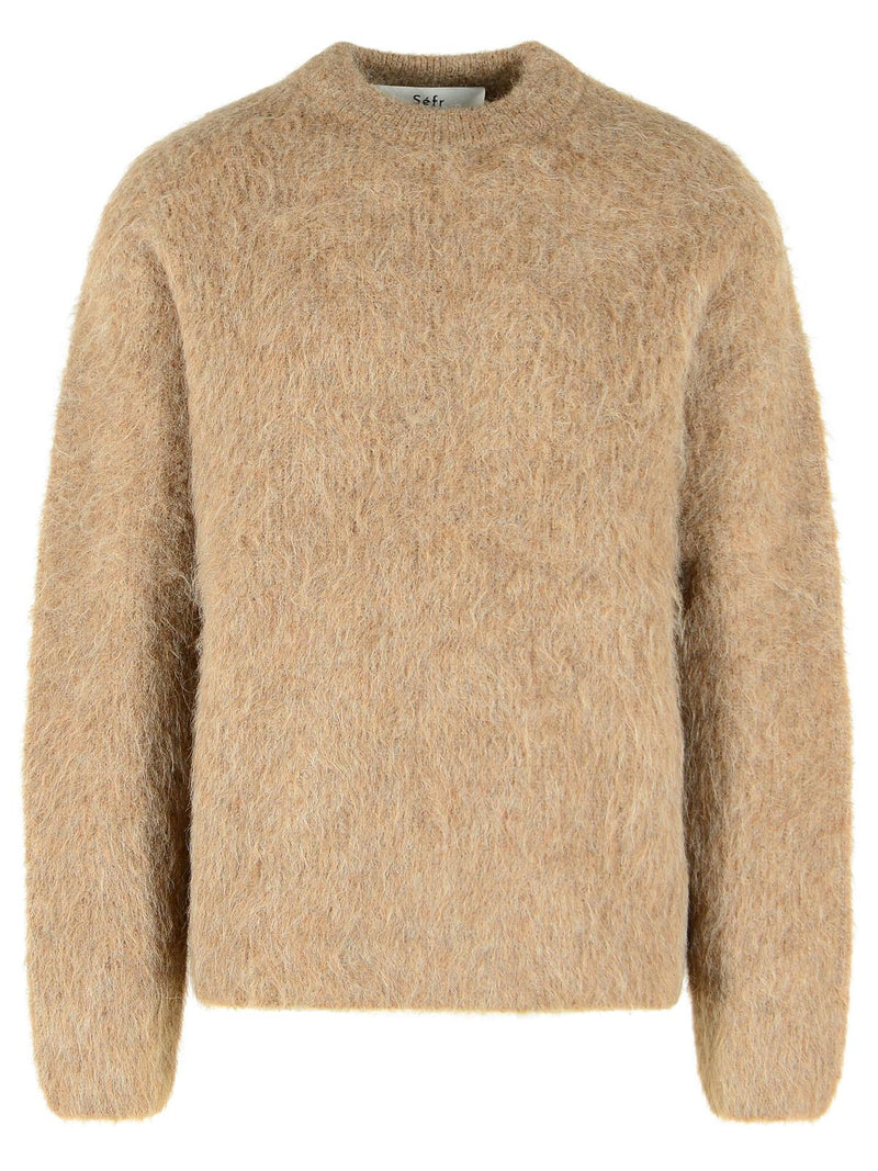 Sefr Sefr 'HARU' 'GREIGE' Alpaca Blend Sweater - World Class Fashion