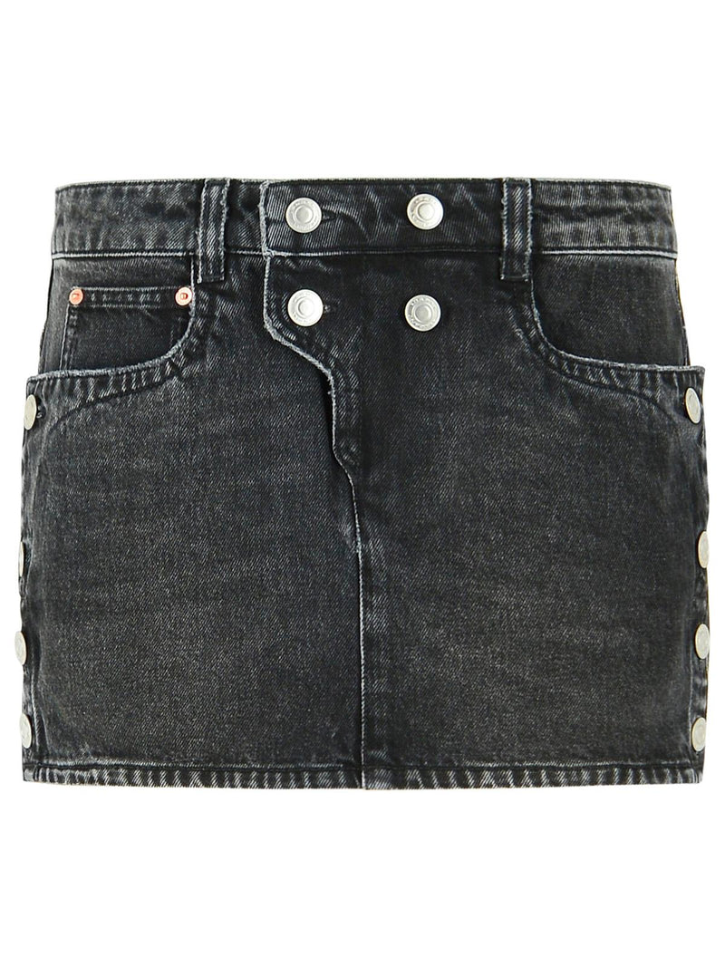 Isabel Marant Isabel Marant RALMA Skirt Washed Black Cotton - World Class Fashion
