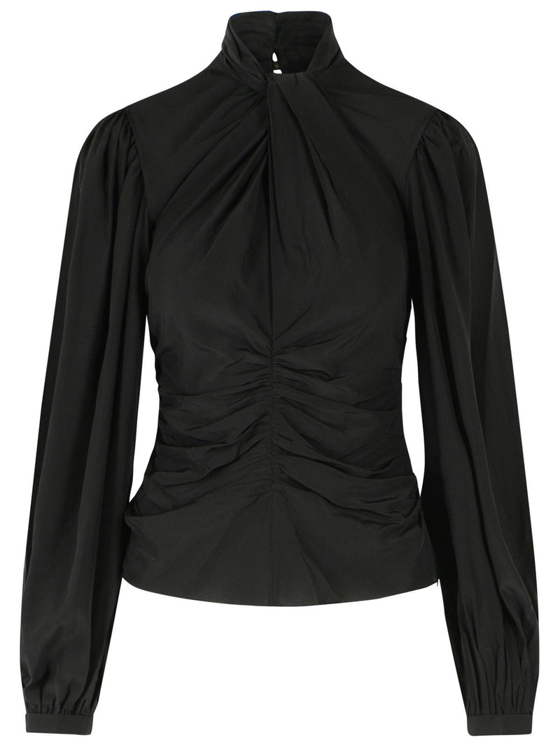 Isabel Marant Isabel Marant 'DEPSONA' Black Silk Blouse - World Class Fashion