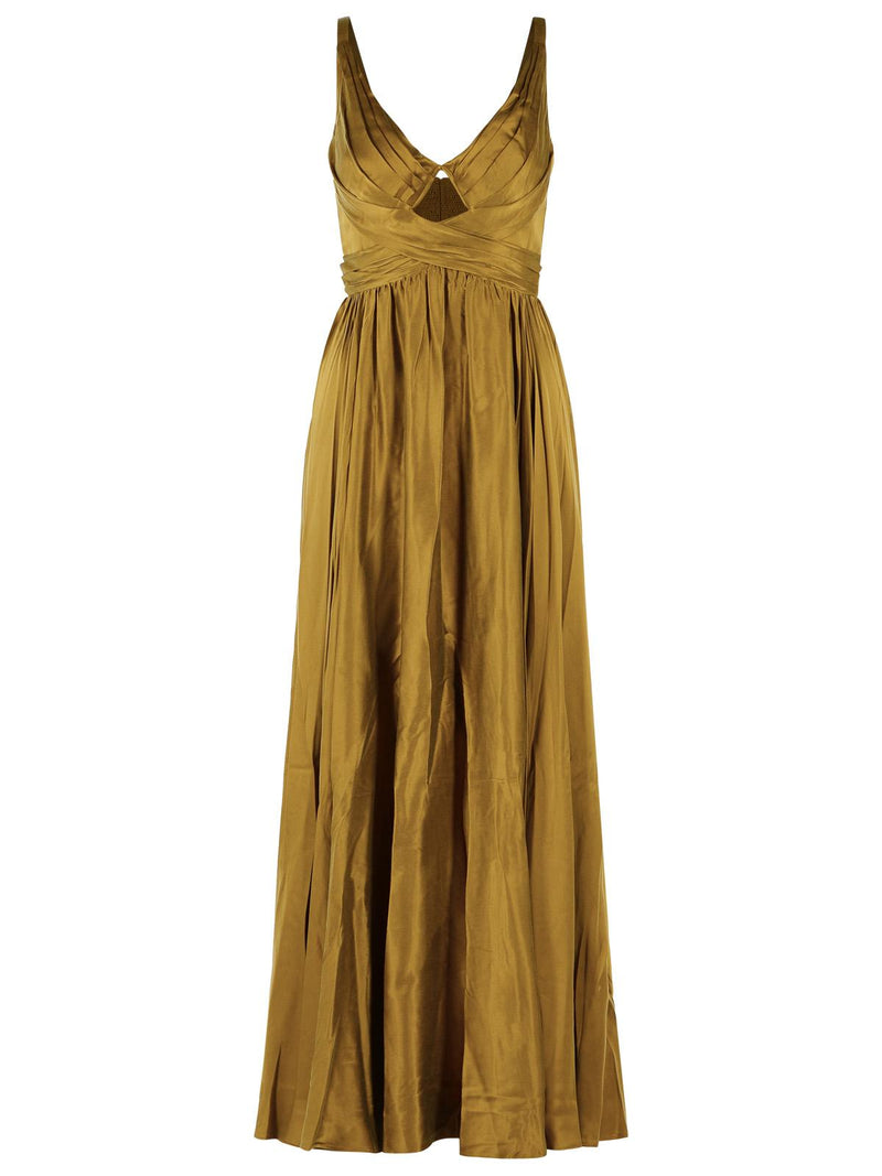 Zimmermann Zimmermann Draped Olive Silk Dress Green Women - World Class Fashion