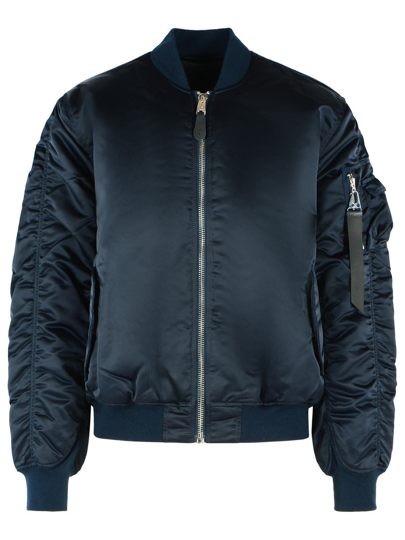 Alpha Industries Alpha Industries 'MA-1 Uv' Blue Nylon Bomber Jacket - World Class Fashion