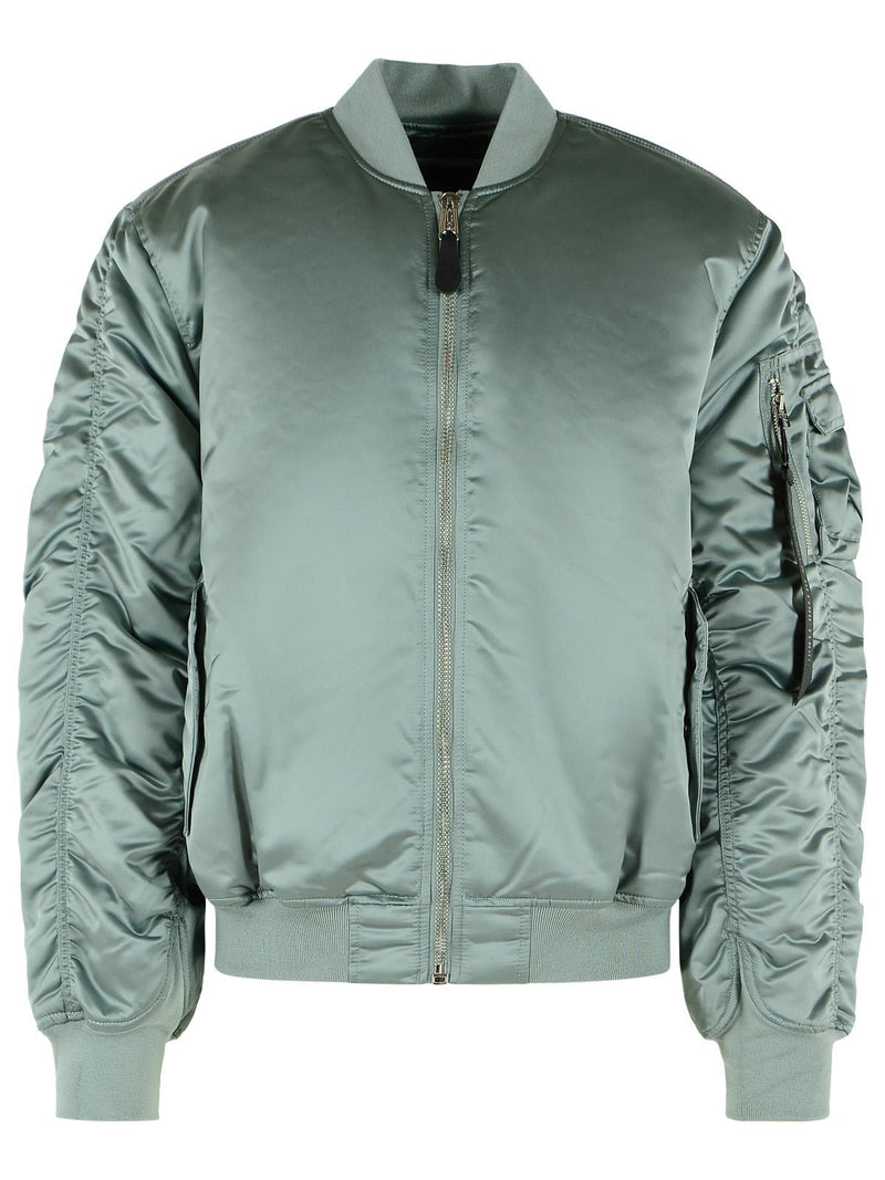 Alpha Industries Alpha Industries 'MA-1 Uv' Silverblue Nylon Bomber Jacket - World Class Fashion