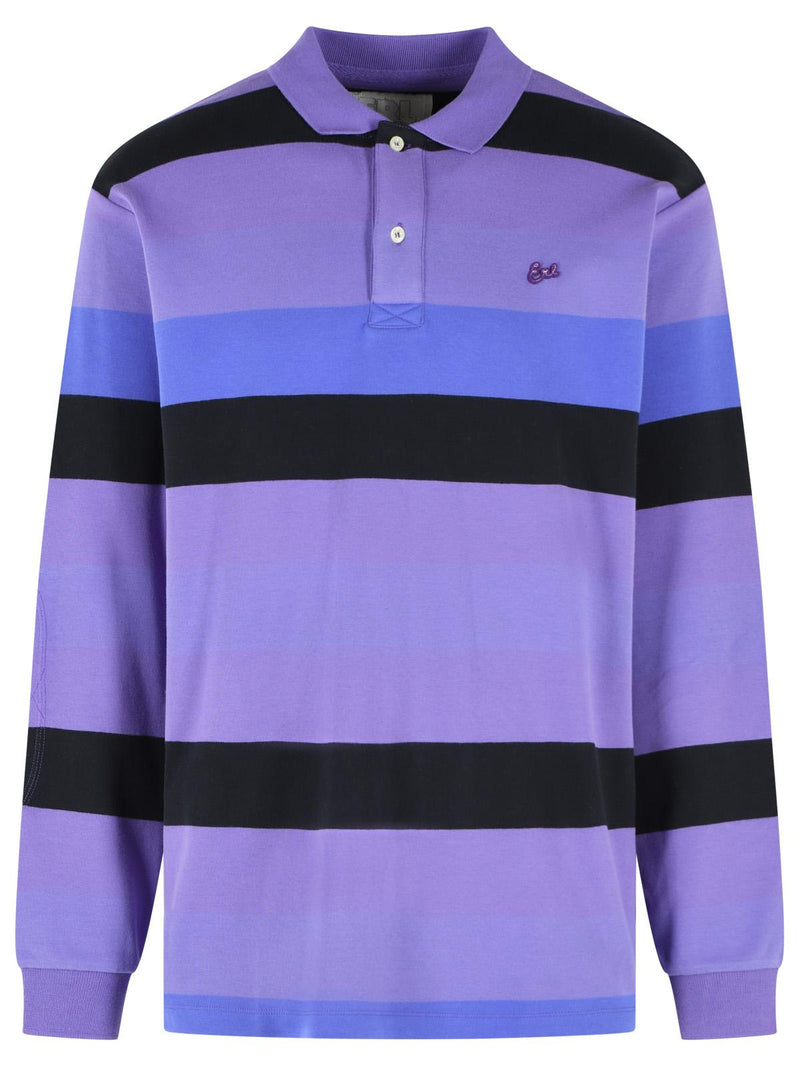 Erl Erl Rugby Purple Cotton Polo Shirt - World Class Fashion