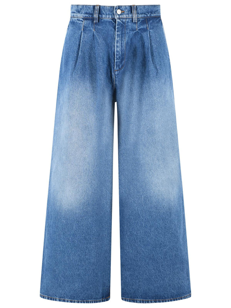 Erl Erl Denim Wide Leg Jeans Blue Men - World Class Fashion