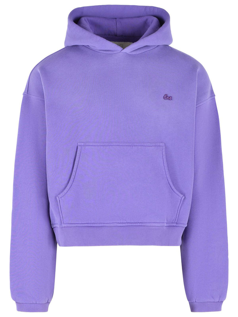 Erl Erl Cotton Sweatshirt Violet Men - World Class Fashion