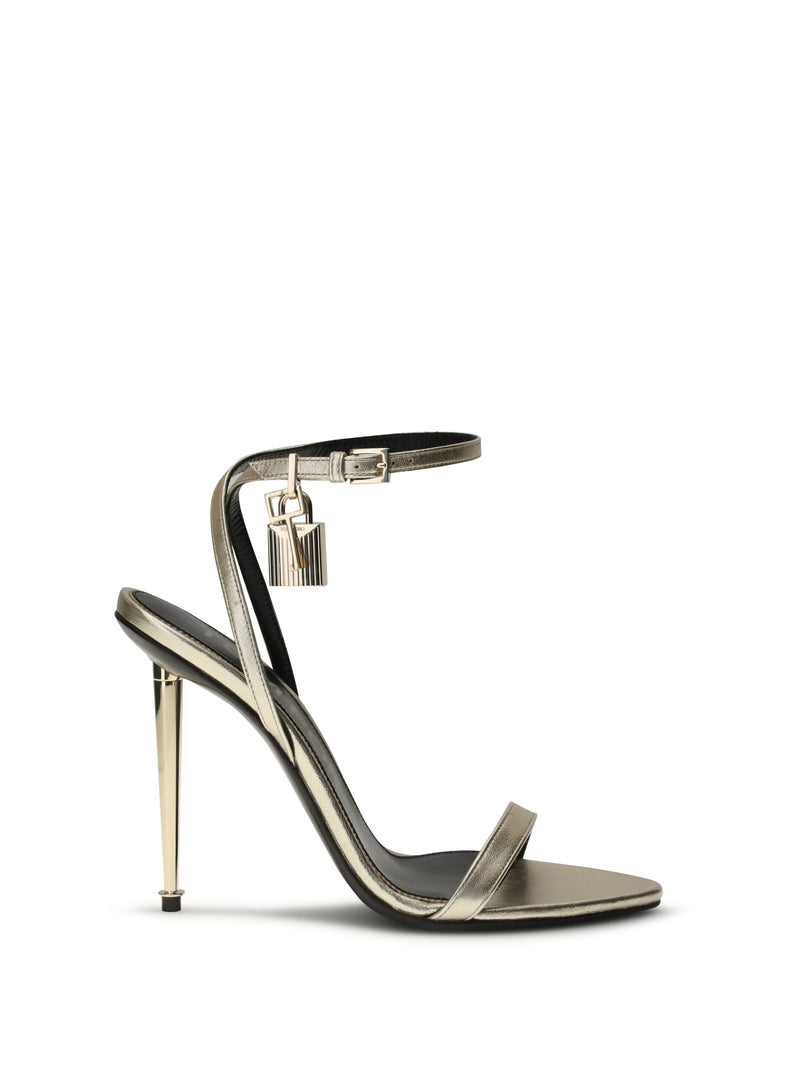 Tom Ford Tom Ford Patent Leather Sandals Pale Gold - World Class Fashion