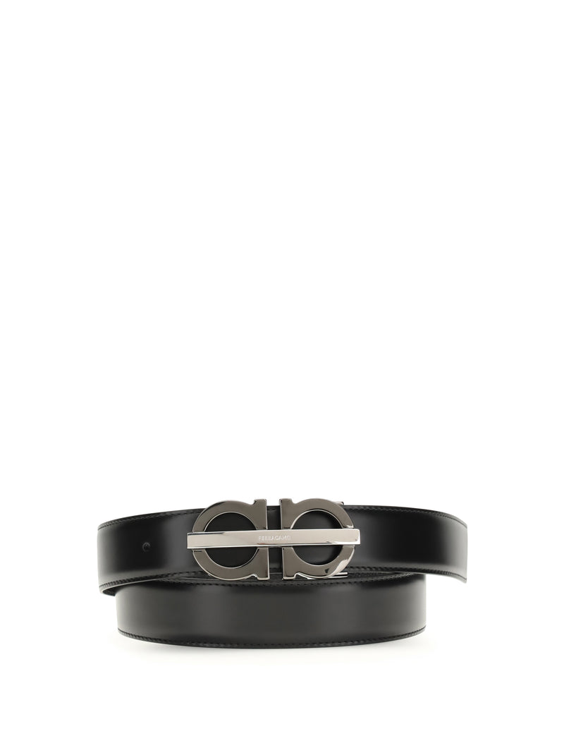 Ferragamo Ferragamo Reversible Gancini Belt Nero Men - World Class Fashion