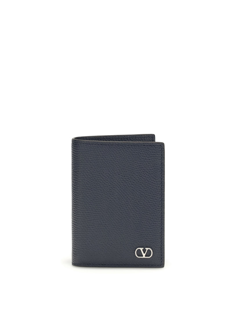 Valentino Garavani Valentino Garavani VLogo Signature Card Holder Marine - World Class Fashion