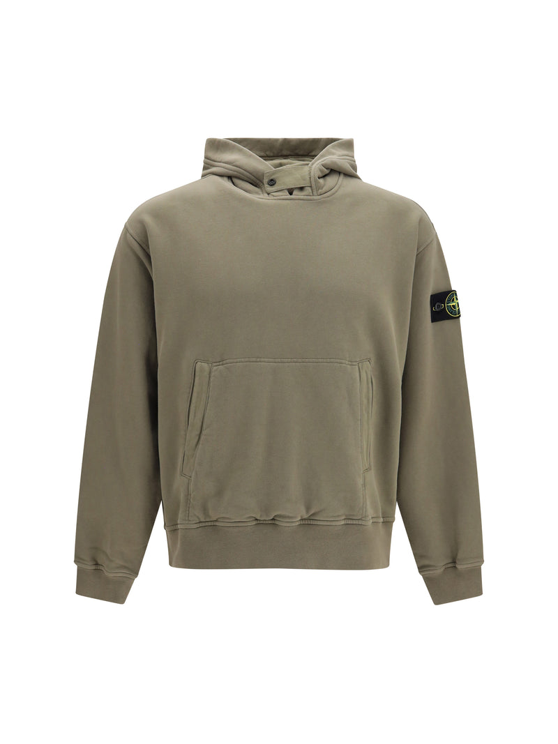 Stone Island Stone Island Hooded Sweatshirt Military Green - World Class Fashion