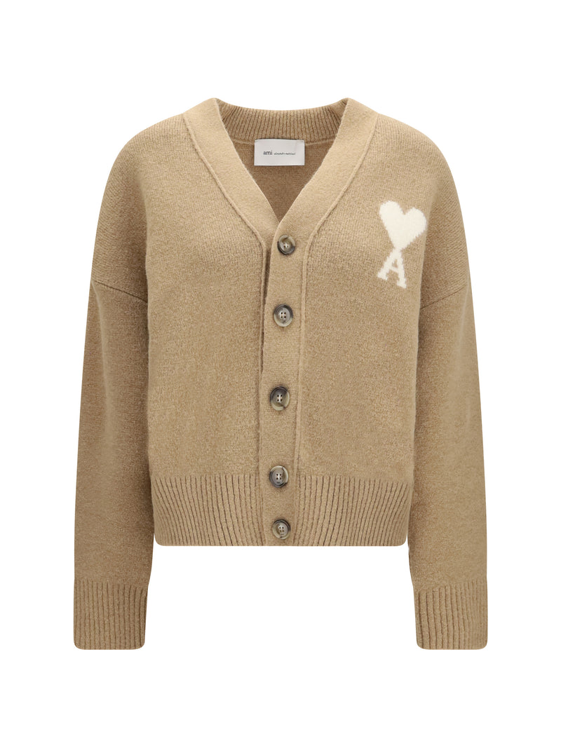 AMI Paris Ami Paris Ami De Coeur Cardigan In Alpaca - World Class Fashion