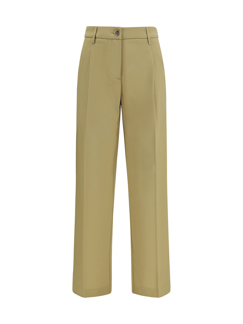 Cruna Cruna Wide-leg Virgin Wool Pants Olio - World Class Fashion