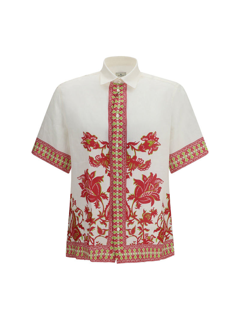 Etro Etro Linen Shirt Floral Print X0860 Men - World Class Fashion