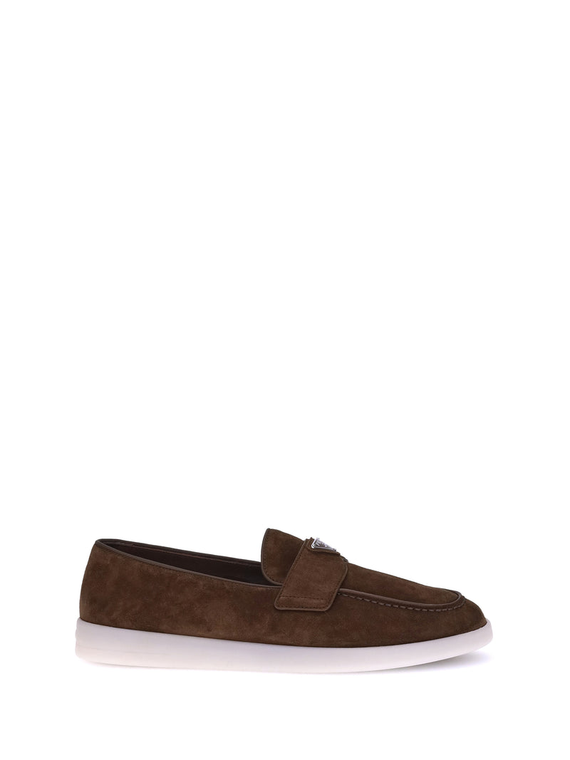 Prada Prada Suede Loafers Cacao Men - World Class Fashion