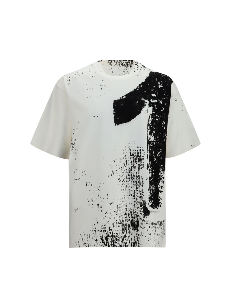 Margiela Margiela Number 10 Print Cotton T-shirt Off White - World Class Fashion