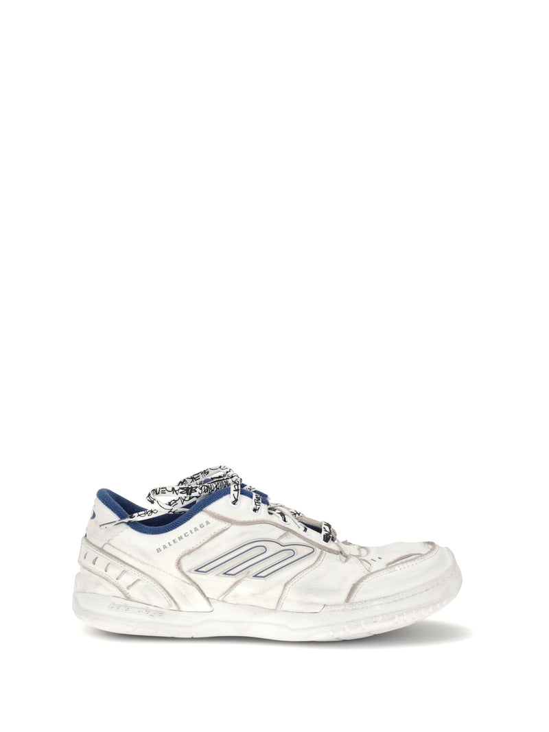 Balenciaga Balenciaga Hamptons Worn-out Sneakers White/BLU - World Class Fashion