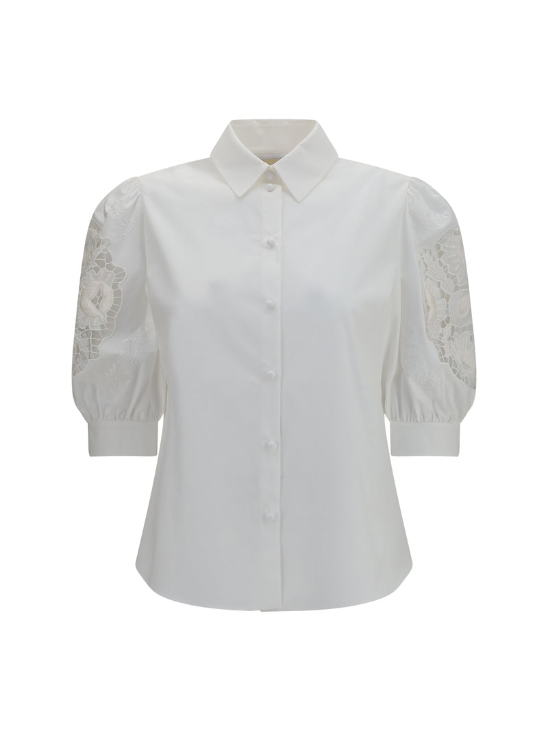 Valentino Valentino Shirt With Sangallo Lace Sleeves - World Class Fashion