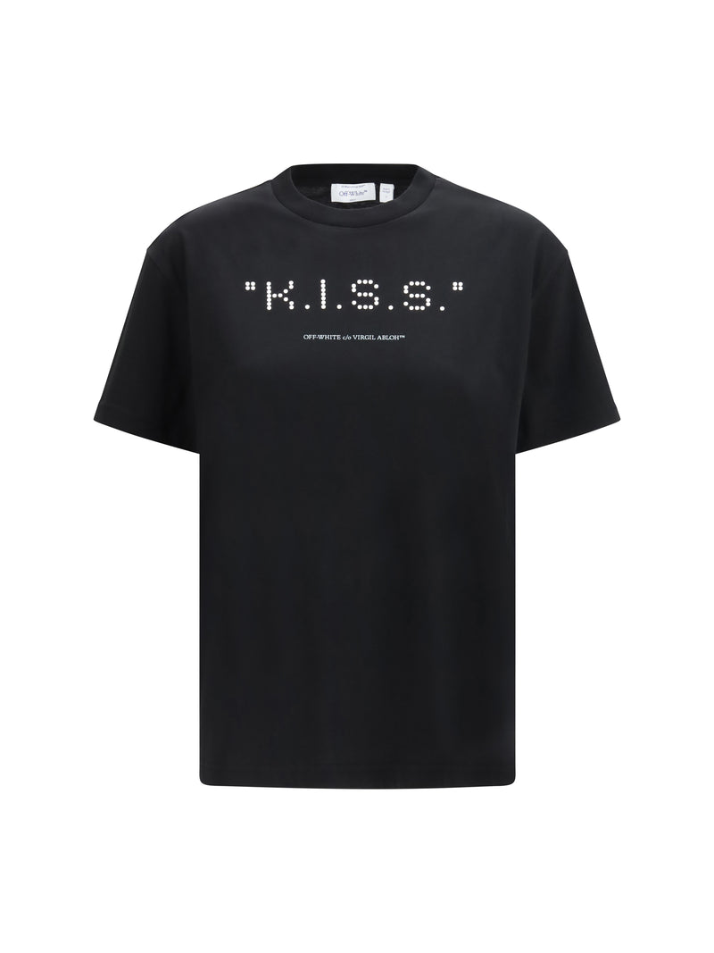 Off-white Off-white Kiss Quote T-shirt Black-White - World Class Fashion