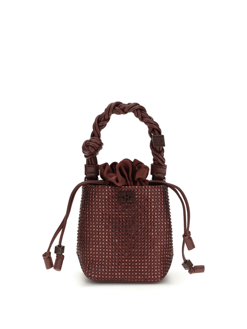 Ganni Ganni Mini Bou Buckle Bag Burgundy - World Class Fashion