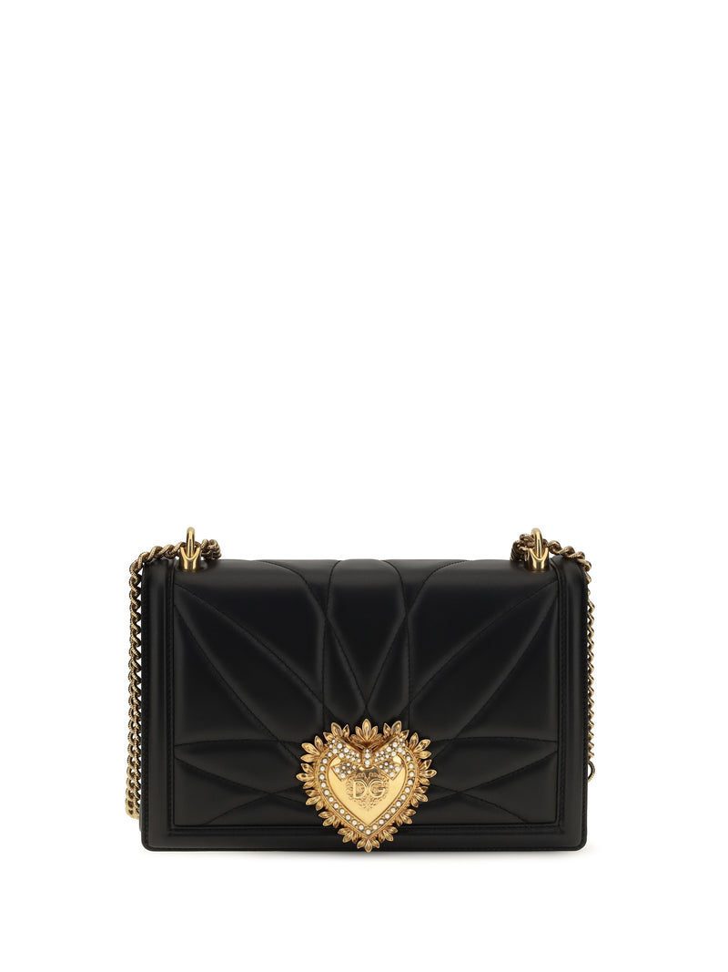 Dolce & Gabbana Dolce & Gabbana Large Devotion Shoulder Bag Black - World Class Fashion