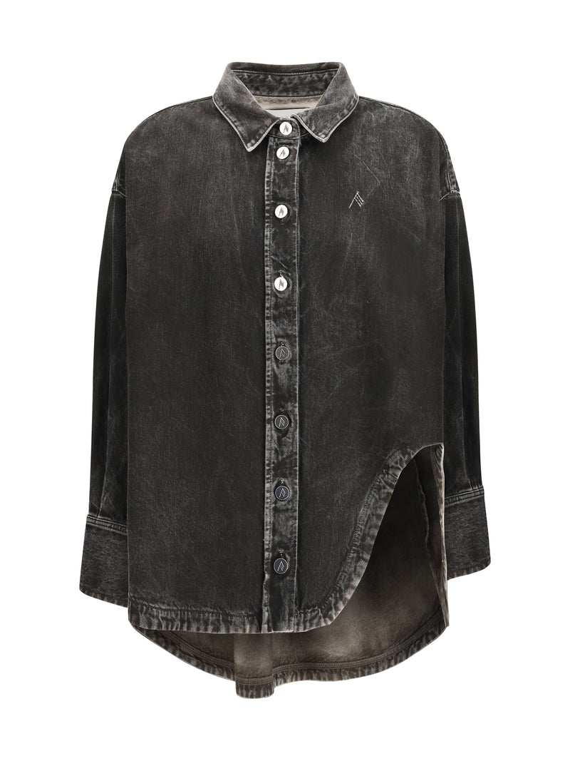 The Attico The Attico Denim Shirt Black/White Women - World Class Fashion