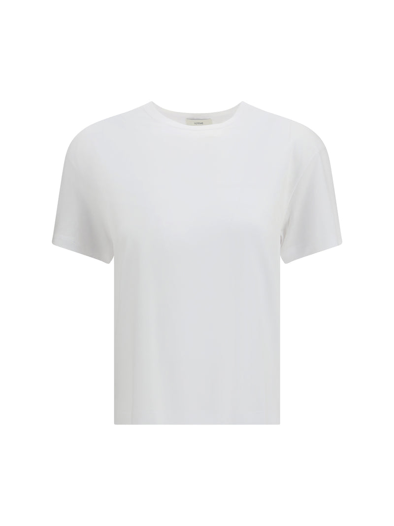 Toteme Toteme Crewneck Cotton T-shirt White Women - World Class Fashion