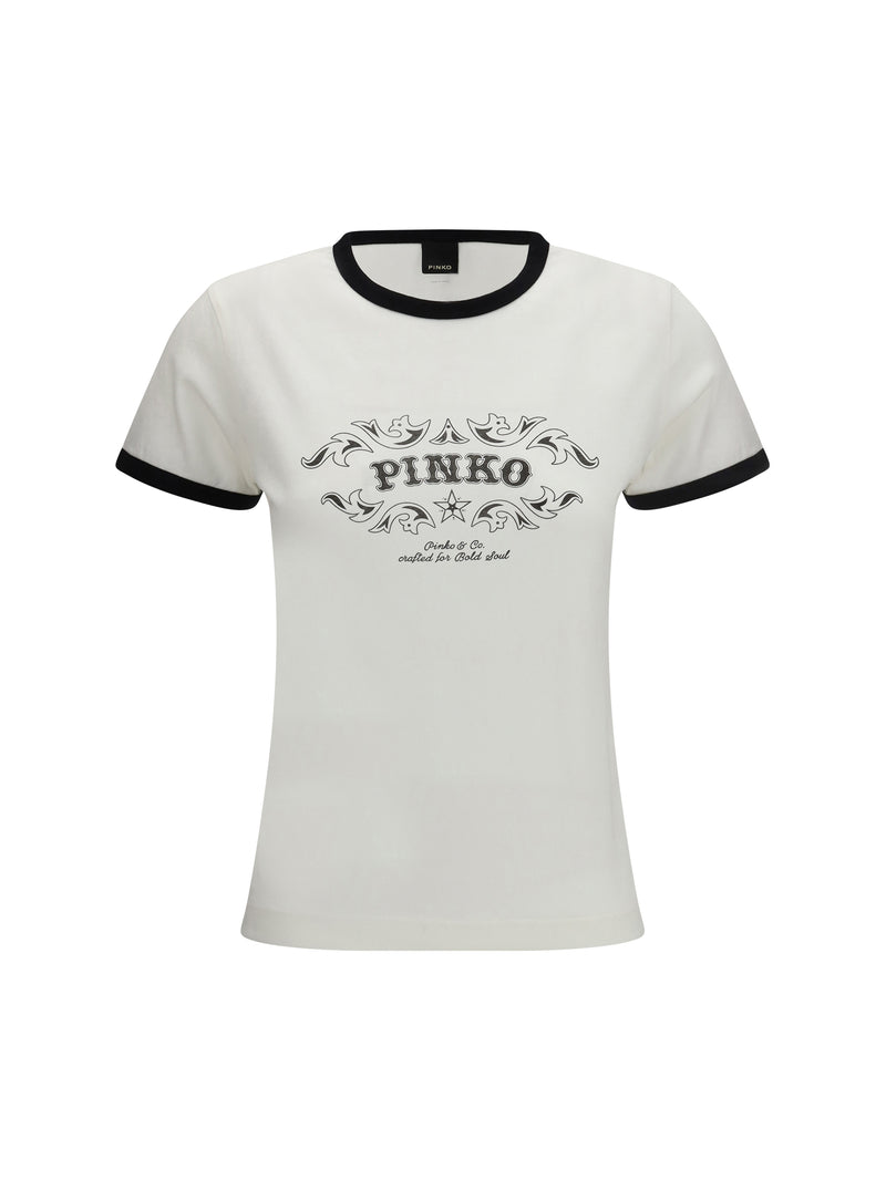 Pinko Pinko Imperia T-shirt Bianco/Nero Women - World Class Fashion