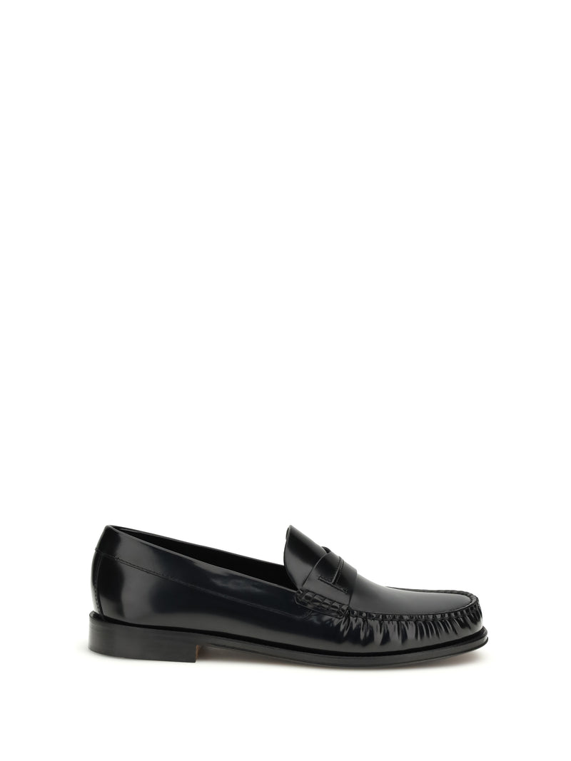 Tom Ford Tom Ford Polished Leather Loafers Black Men - World Class Fashion