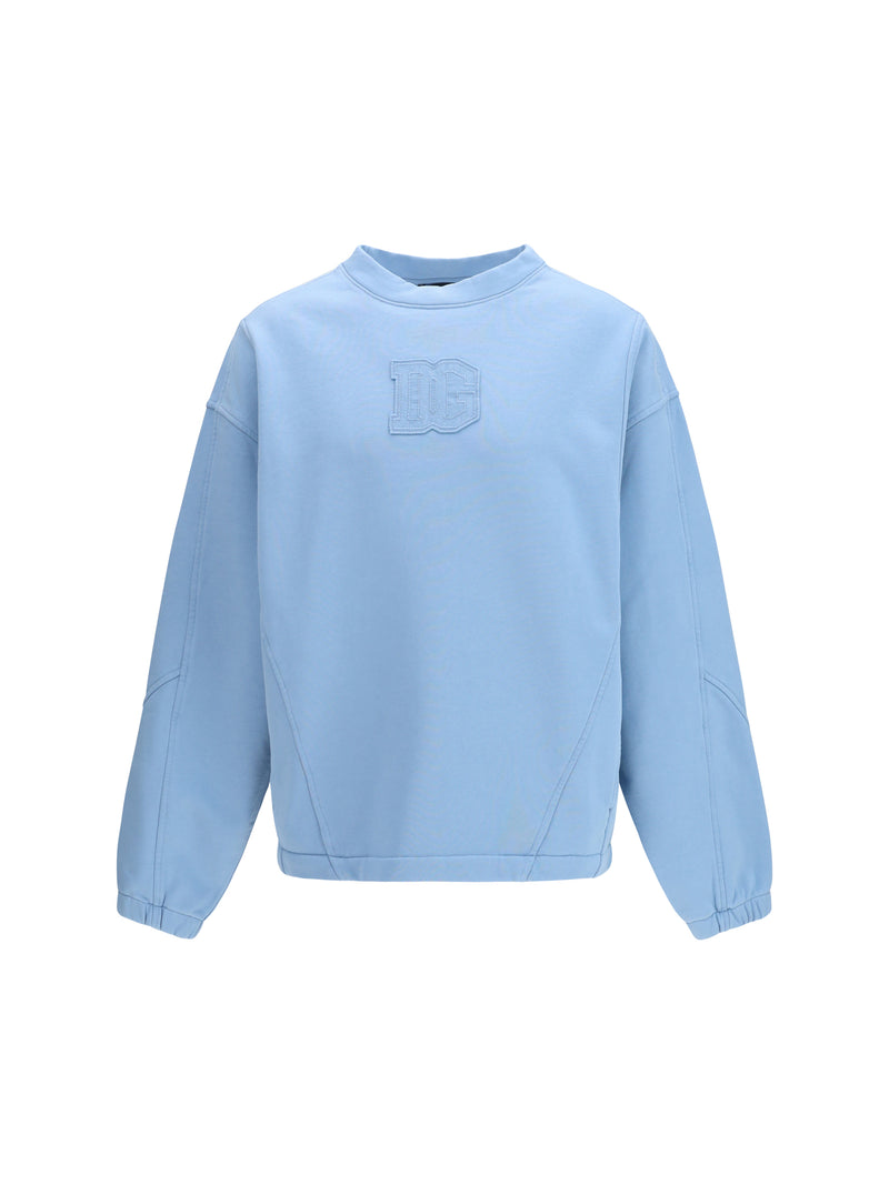 Dolce & Gabbana Dolce & Gabbana Cotton Crewneck Sweatshirt Azzurro - World Class Fashion