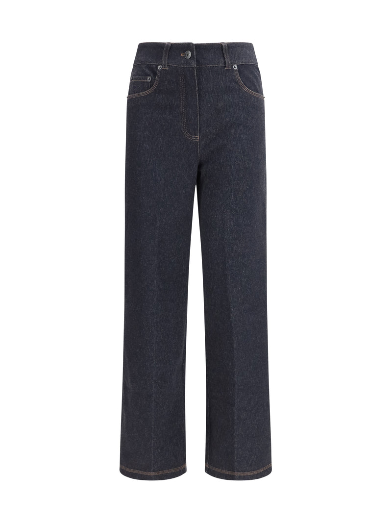 Max Mara Pure Max Mara Pure Ribes Pantalones Azul Mujer - World Class Fashion