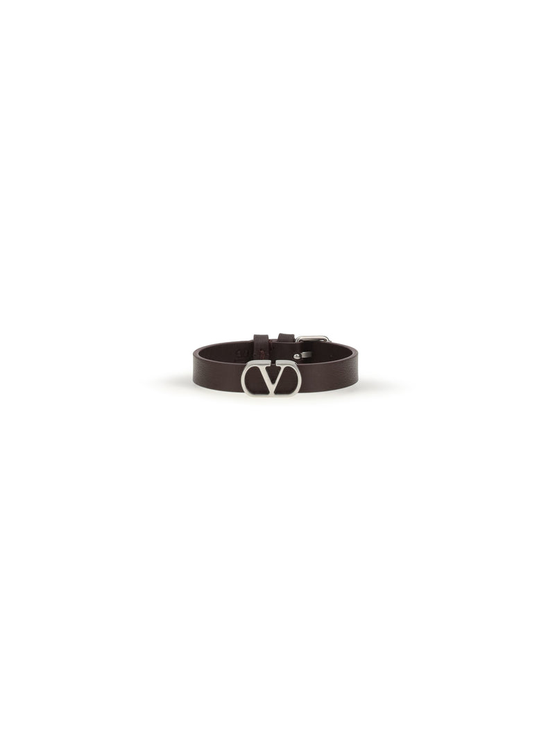 Valentino Garavani Valentino Garavani VLogo Signature Bracelet Dark Aubergine - World Class Fashion