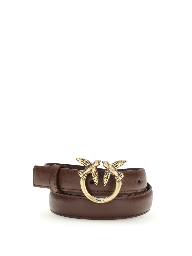 Pinko Pinko Love Berry Belt Burgundy Wine-Antique Gold - World Class Fashion