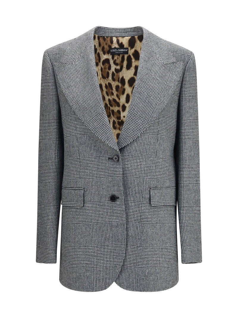 Dolce & Gabbana Dolce & Gabbana Prince Of Wales Single Breasted Blazer - World Class Fashion