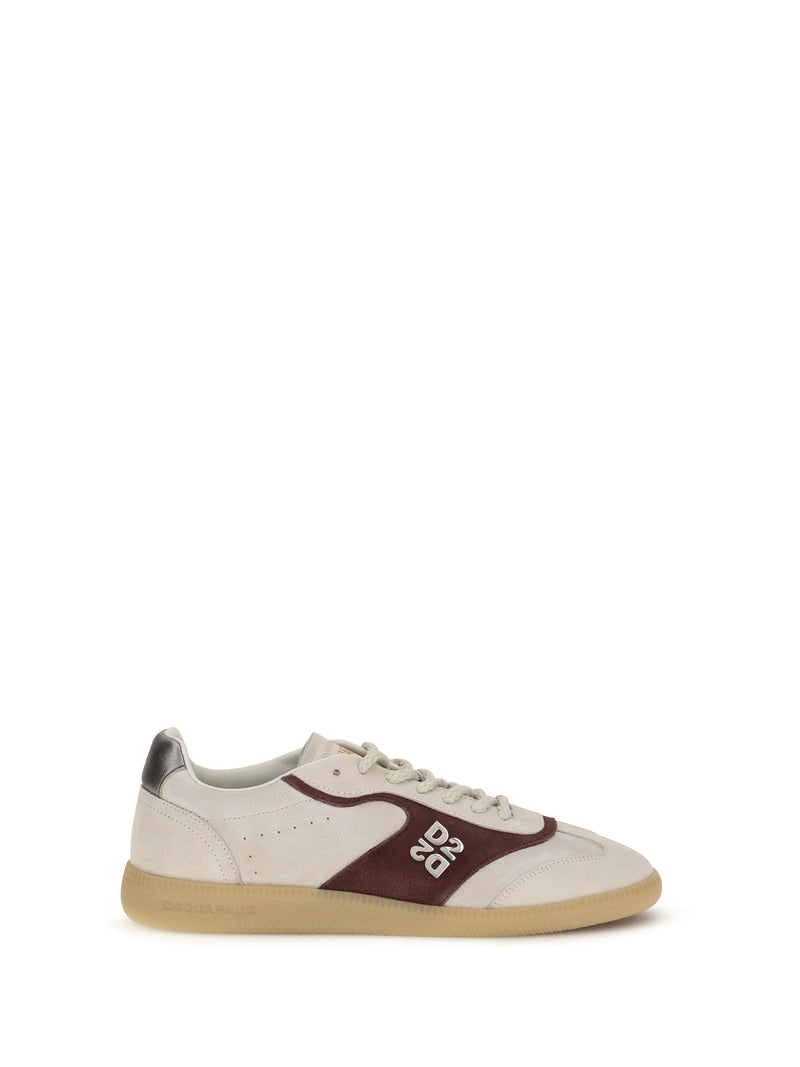 Dsquared2 Zapatillas de piel Dsquared2 Blancas Rojas Hombre - World Class Fashion