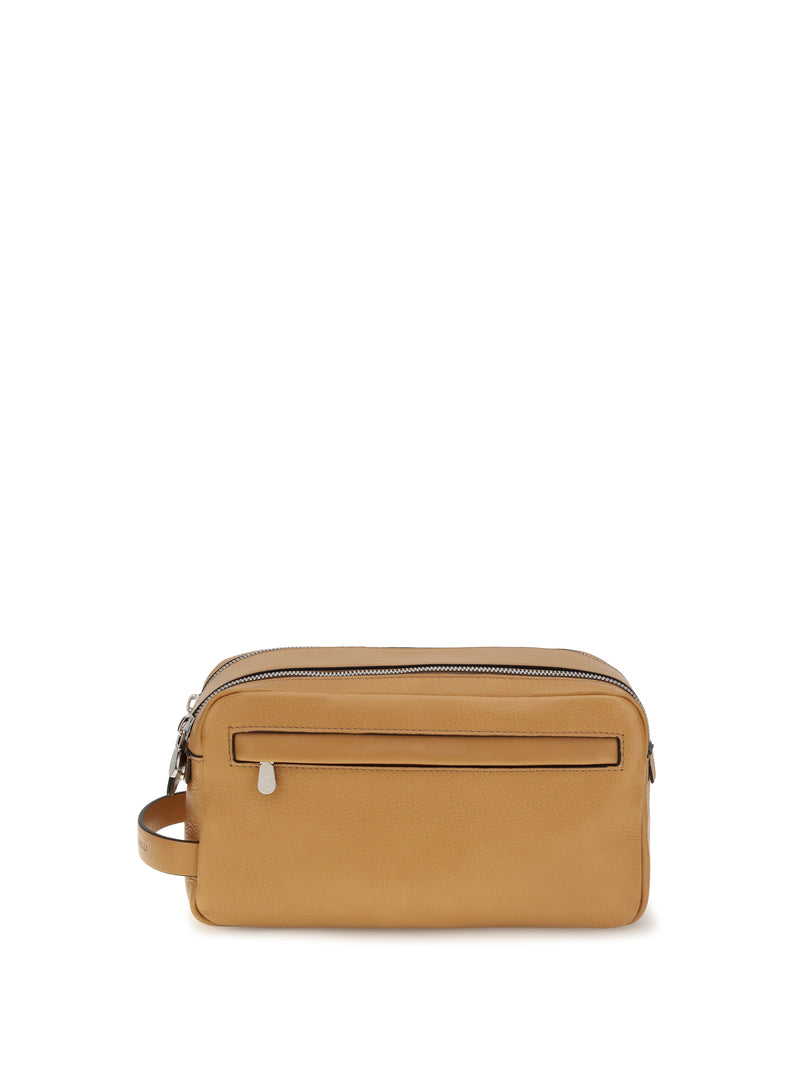 Brunello Cucinelli Brunello Cucinelli Leather Beauty Case Naturale - World Class Fashion