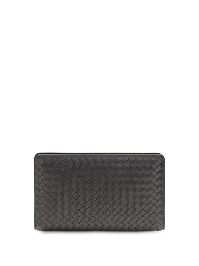 Bottega Veneta Bottega Veneta Agenda Clutch Espresso-Brass Women - World Class Fashion