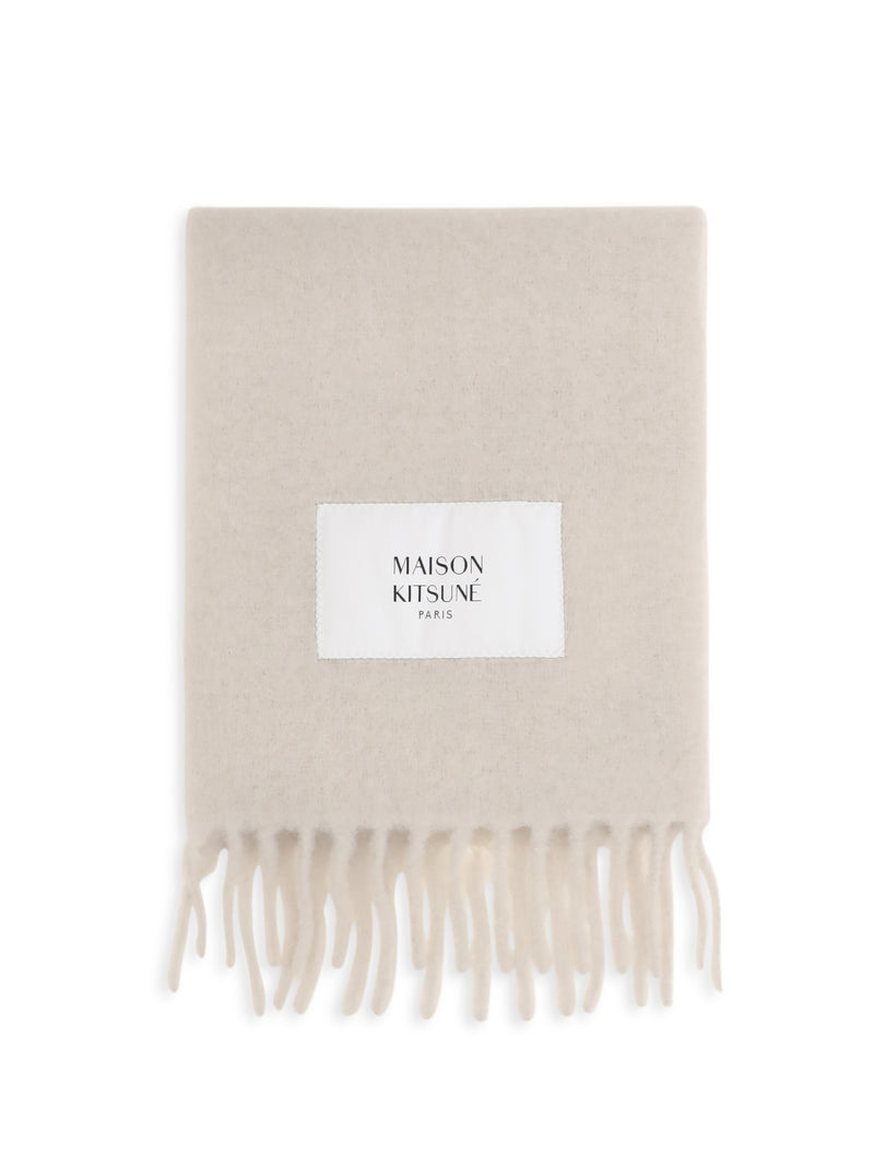 Maison Kitsuné Maison Kitsuné Baby Alpaca Scarf Moon Beige - World Class Fashion