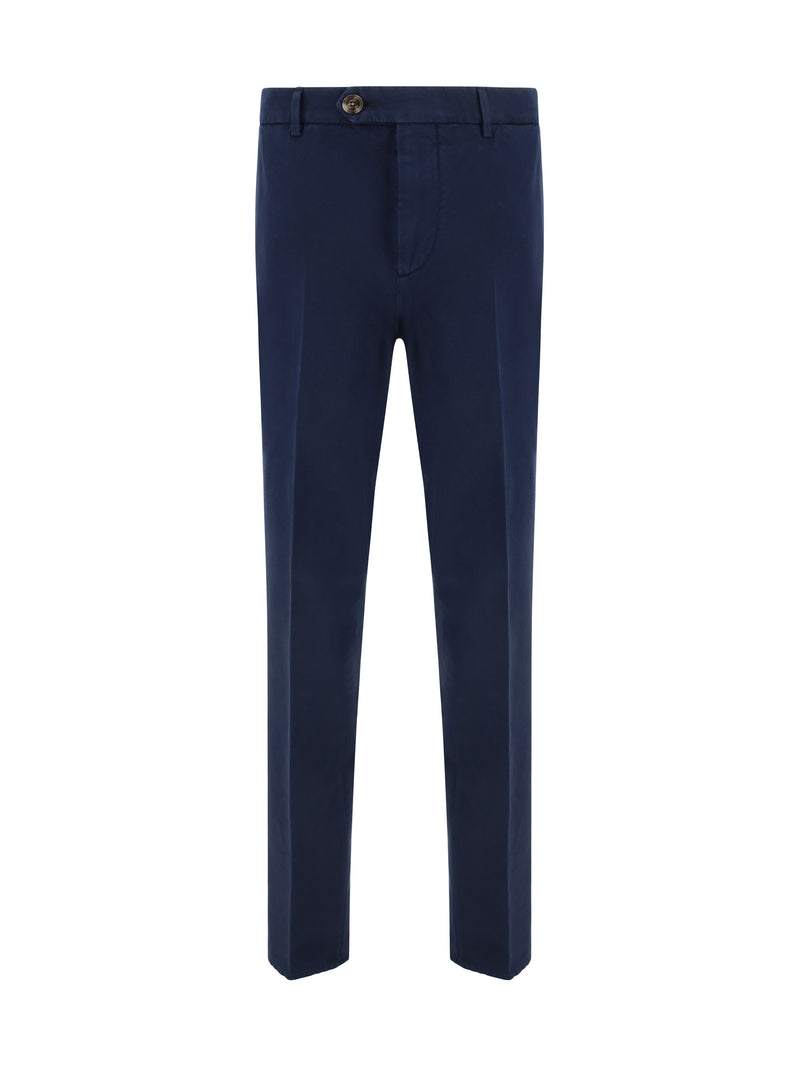 Brunello Cucinelli Brunello Cucinelli Dyed Cotton Pants Navy Men - World Class Fashion