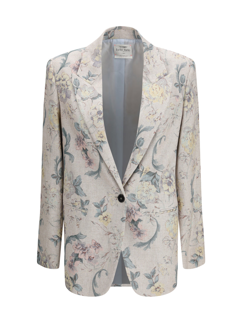 Forte_forte Forte_forte Peonia My Love Hopsack Jacket Glicine - World Class Fashion