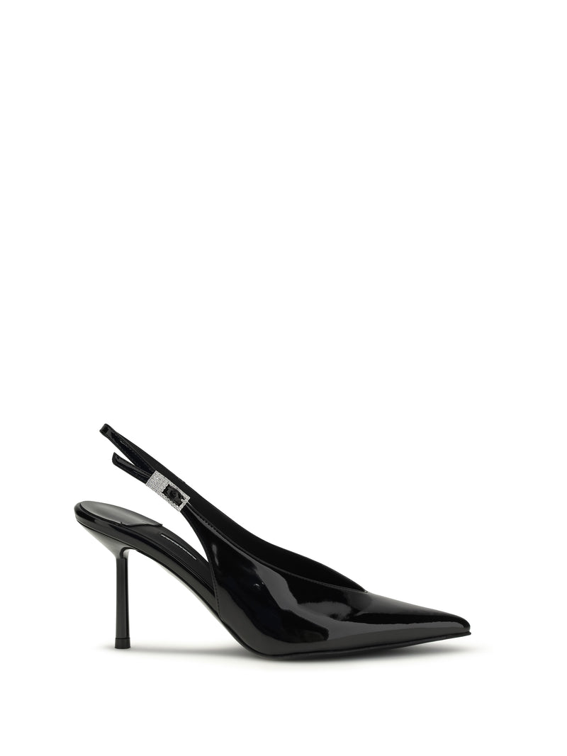 Le Silla Zapatos de salón destalonados Le Silla Clivage Nero/Crystal - World Class Fashion